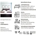 Flair-apartments 'apartment Naehe Schlosspark', 300 M Bahnhof, Innenstadt Stadtteil Schoetmar, Fuer Urlaub Oder Geschaeftsreise, Separater Eingang, 24 Std Check-in,wlan, Streaming-fernseher, Kueche, Regendusche, Doppelbett, 2 Schlafsofa Bad Salzuflen